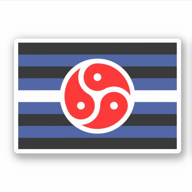 Adesivo Bandeira do Orgulho da Prática de Couro (Frente)