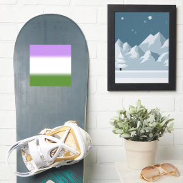 Adesivo Bandeira do Orgulho Genderqueer Gradiente – Bandei