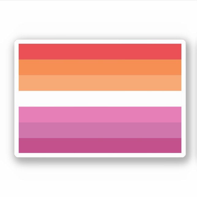Adesivo Bandeira do Orgulho Lésbico (Frente)