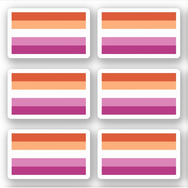 Adesivo Bandeira do Orgulho Lésbico (Frente)