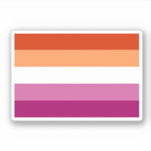 Adesivo Bandeira do Orgulho Lésbico (5 listras)