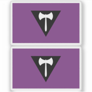 Adesivo Bandeira do Orgulho Lésbico Machado Roxo