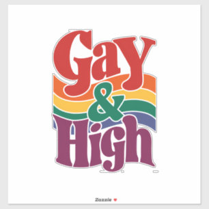 Adesivo Bandeira do Orgulho LGBTQ Retro Gay e Elevado