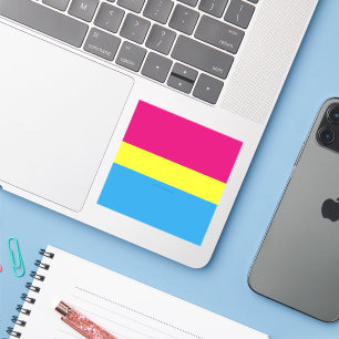 Adesivo bandeira do orgulho pansexual SlipperyJoe rosa âmb
