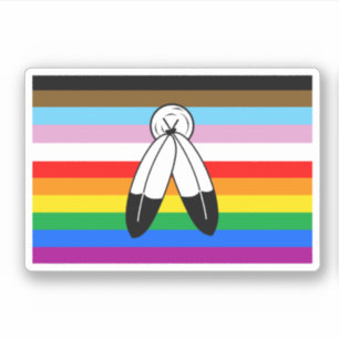 Adesivo Bandeira do Orgulho Progressivo LGBTQ+ Two-Spirit