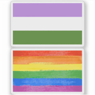 Adesivo Bandeira do Orgulho Queer