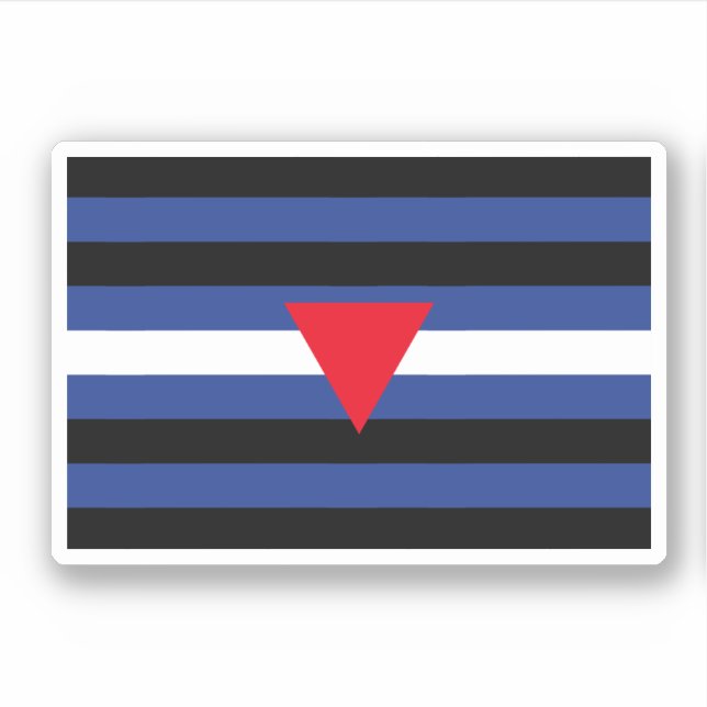 Adesivo Bandeira do Orgulho Queer de Couro (Frente)