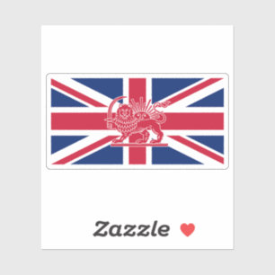 Adesivo Bandeira do Patrimônio Britânico-Iraniano Leão e