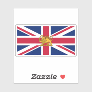 Adesivo Bandeira do Patrimônio Britânico-Iraniano Leão e