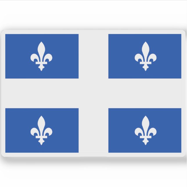 Adesivo Bandeira do Quebec (Frente)
