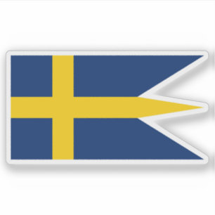 Adesivo Bandeira do Reino da Suecia (Império Sueco)