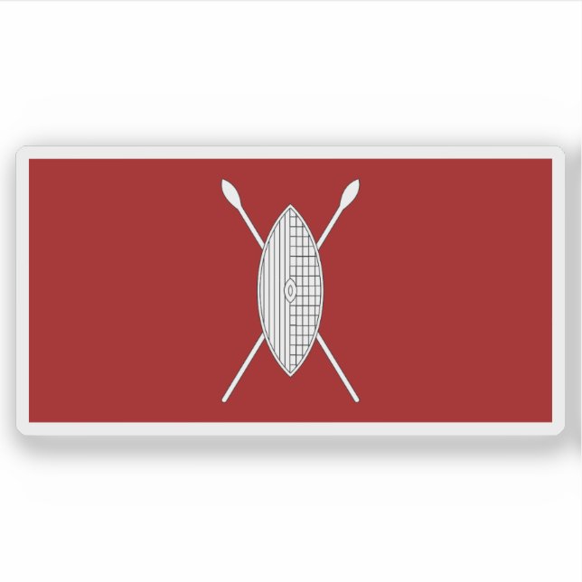 Adesivo Bandeira do Reino de Buganda (1892), Uganda (Frente)