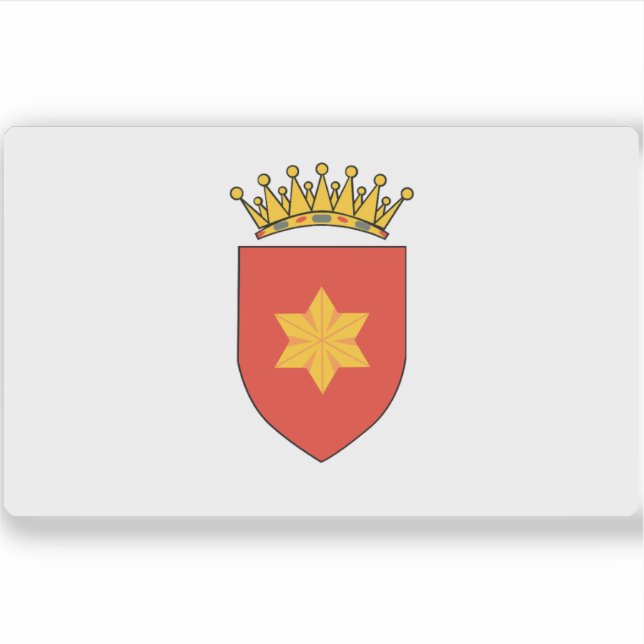 Adesivo Bandeira do Reino de Tavolara (1836-1962) (Frente)