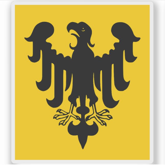 Adesivo Bandeira do Santo Imperador Romano (século 14) (Frente)