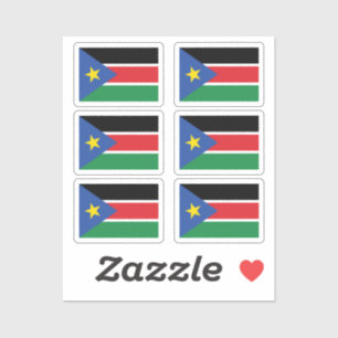 Adesivo Bandeira do Sudão do Sul Conjunto de 6
