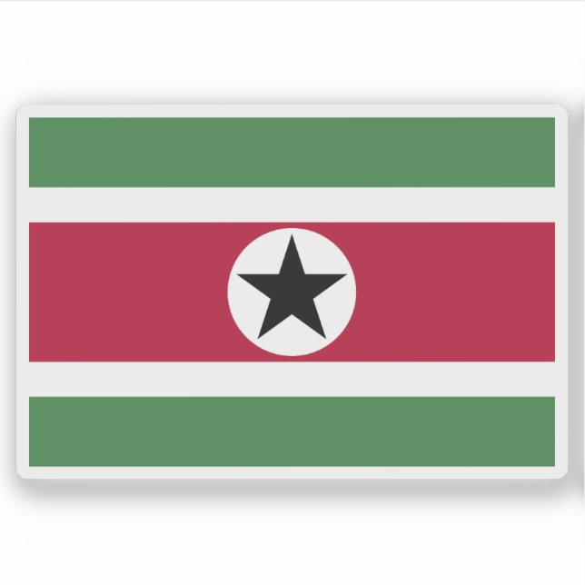 Adesivo Bandeira do Suriname (proposta 3) (Frente)