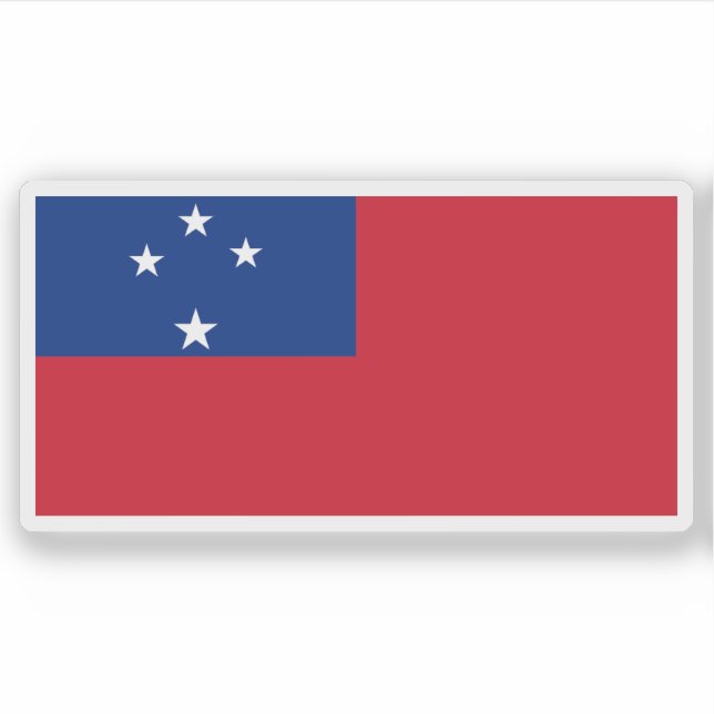 Adesivo Bandeira do Território Fiduciário de Samoa Ocident (Frente)