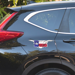 Adesivo Bandeira do Texas Arame Farpado Touro Chifre Longo