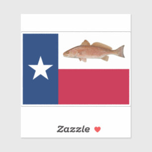 Adesivo Bandeira do Texas Redfish