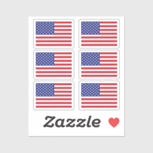 Adesivo Bandeira do United States Collection pack de 6