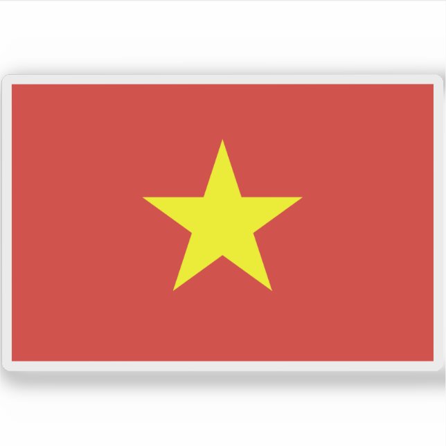 Adesivo Bandeira do Vietname (Frente)
