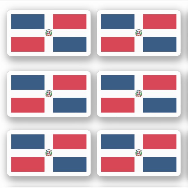 Adesivo Bandeira Dominicana (Frente)