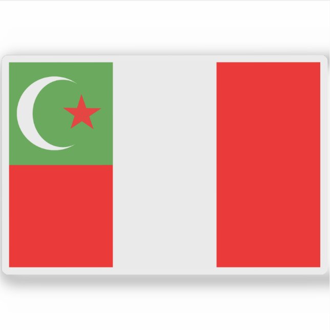 Adesivo Bandeira dos Estados Confederados para o Muscogee, (Frente)