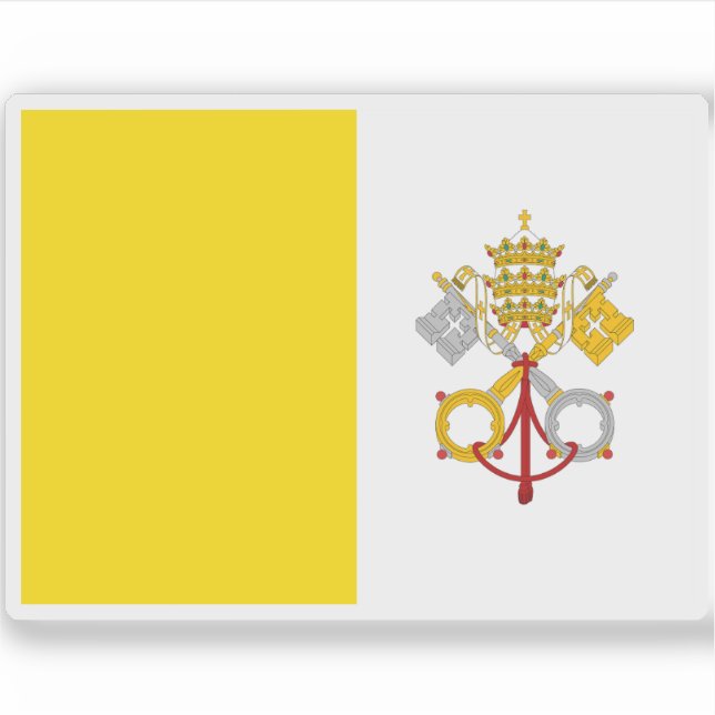 Adesivo Bandeira dos Estados Papais (1825-1870) (Frente)