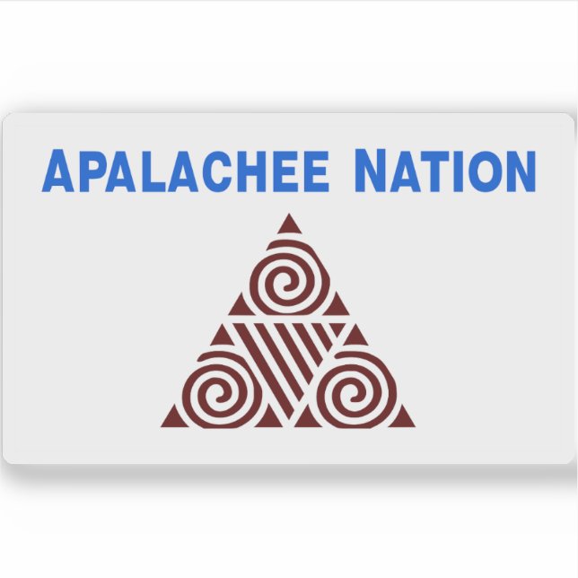 Adesivo Bandeira dos povos Apalachee, EUA (Frente)