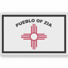 Adesivo Bandeira dos povos de Zia Pueblo, EUA