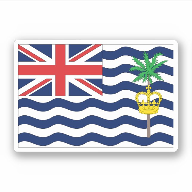 Adesivo Bandeira dos Territórios do Oceano Índico Britânic (Frente)
