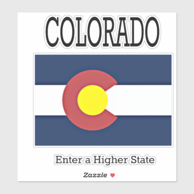 Adesivo bandeira e lema do Colorado (Folha)
