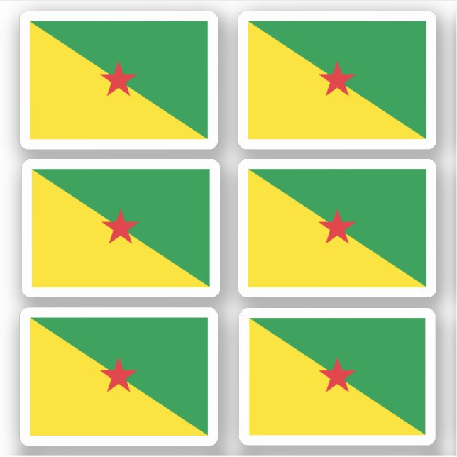Adesivo Bandeira francesa da Guiana (Frente)