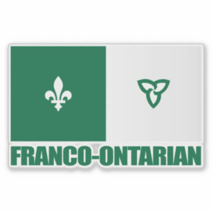 Adesivo Bandeira Franco-Ontariana