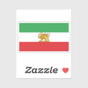 Adesivo Bandeira Histórica Original do Leão e Sol Iraniano