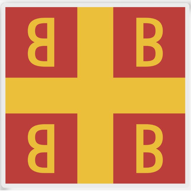 Adesivo Bandeira Imperial Bizantina, 14_Século (Frente)