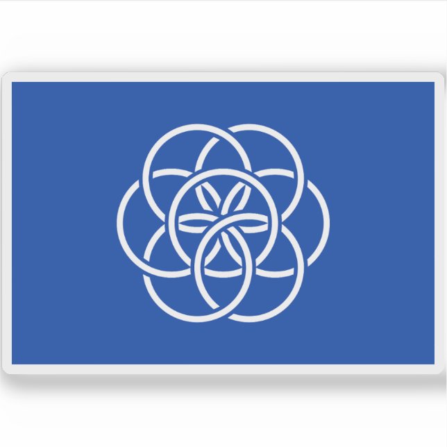 Adesivo Bandeira Internacional do Planeta Terra (Frente)