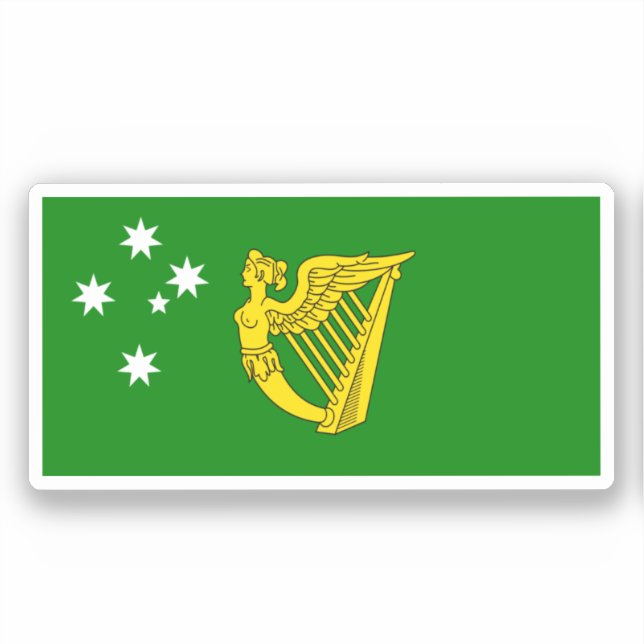 Adesivo bandeira irlandesa australiana (Frente)