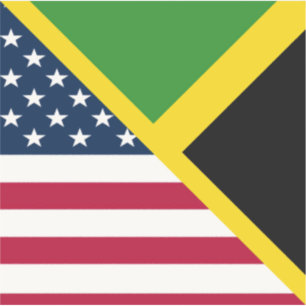Adesivo Bandeira jamaicana americana   Jamaica Estados Uni