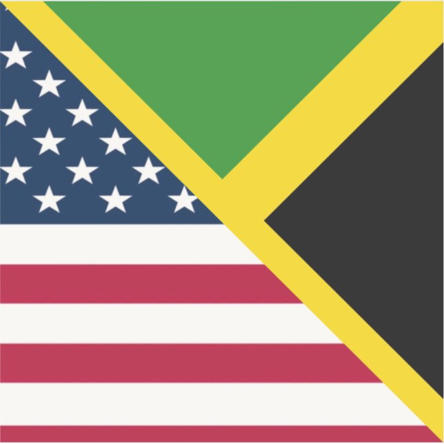 Adesivo Bandeira jamaicana americana | Jamaica Estados Uni (Frente)