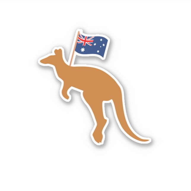 Adesivo bandeira kangaroo australia (Frente)