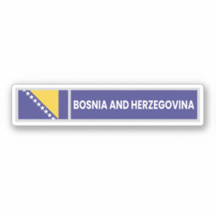 Adesivo Bandeira Nacional da Bósnia-Herzegovina