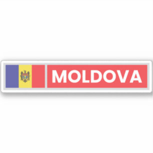 Adesivo Bandeira Nacional da Moldávia
