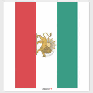 Adesivo Bandeira Nacional da Pérsia, Irã, 1973