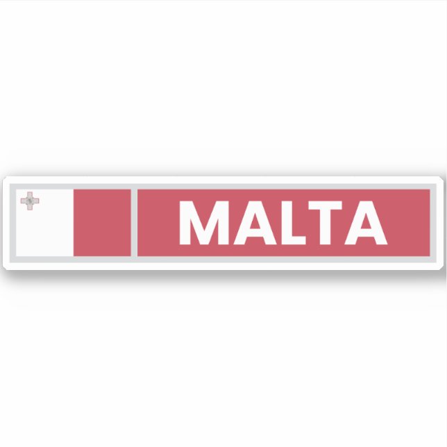 Adesivo Bandeira Nacional de Malta (Frente)