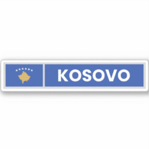 Adesivo Bandeira Nacional do Kosovo