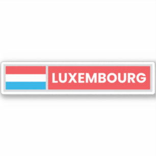 Adesivo Bandeira Nacional do Luxemburgo