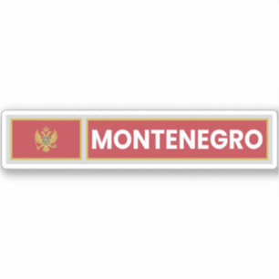 Adesivo Bandeira Nacional do Montenegro