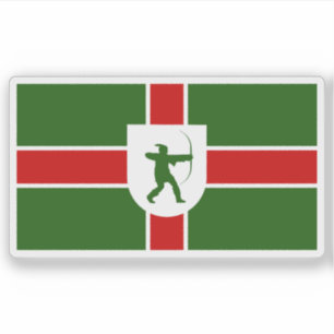 Adesivo Bandeira não oficial do condado de Nottinghamshire