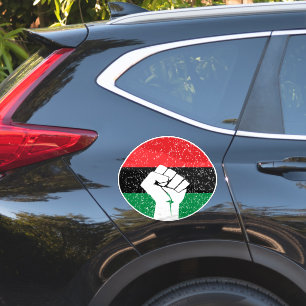 Adesivo bandeira Pan-Africana Punho, história negra afro-a